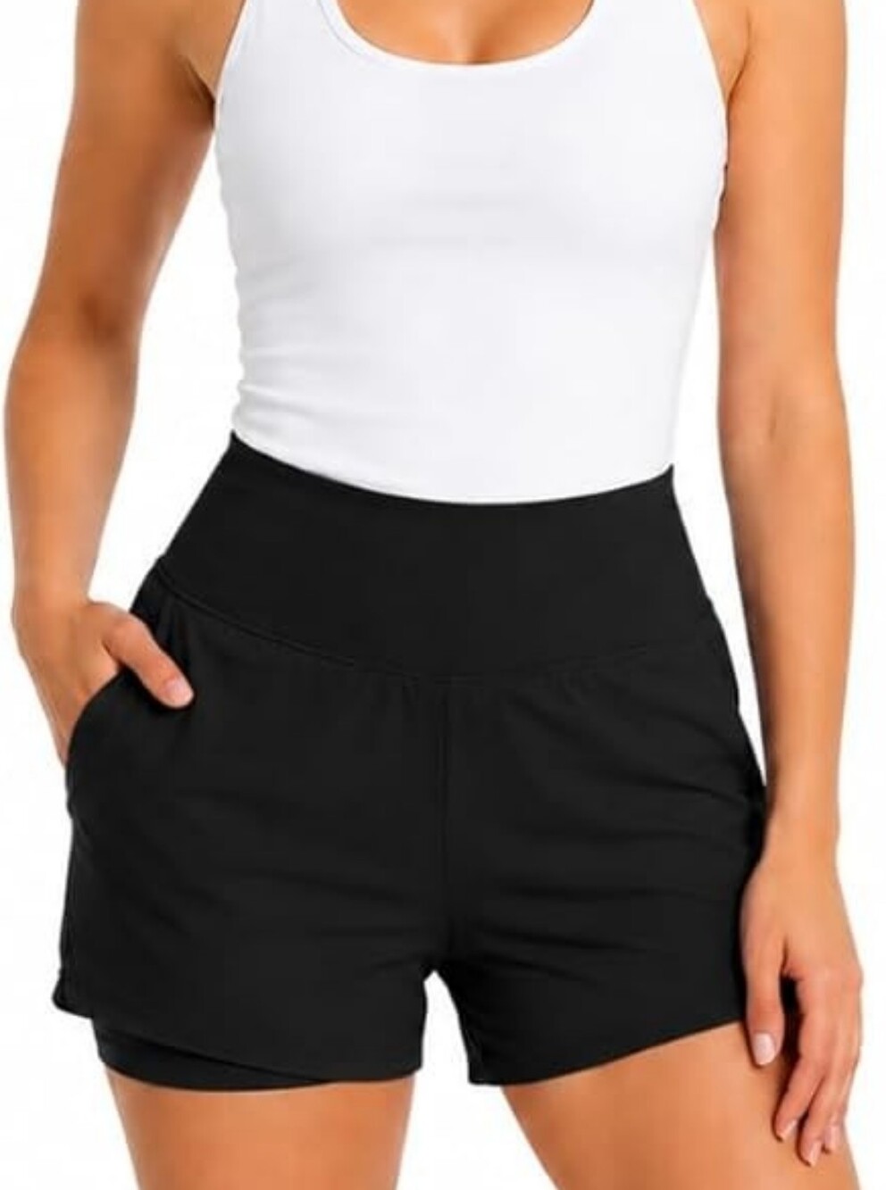 {Spyder} Women's 2-in-1 Running Shorts - Quick-Dry Stretch Activewear